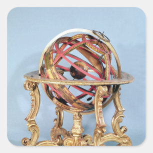 Armillary sphere square sticker