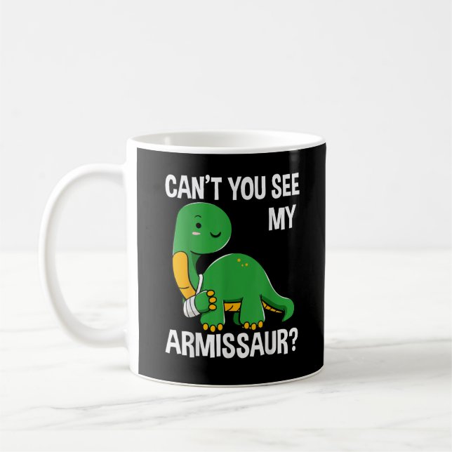 Armissaur Broken Bones Arm Injury Dinosaur Recover Coffee Mug (Left)