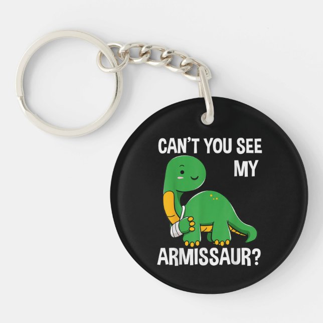 Armissaur Broken Bones Arm Injury Dinosaur Recover Key Ring (Front)