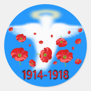 Armistice commemorative classic round sticker