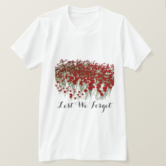 Armistice Day Lest We Forget Remembrance Poppy T-Shirt