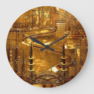 Armistice Futuristic City Large Clock
