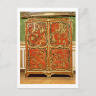 Armoire with four Chinoiserie red lacquer panels e Postcard
