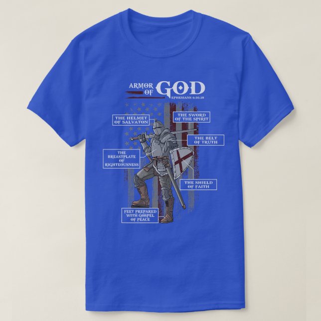 Armor of God Ephesians 6 10 18 Bible Verse Premium T-Shirt (Design Front)