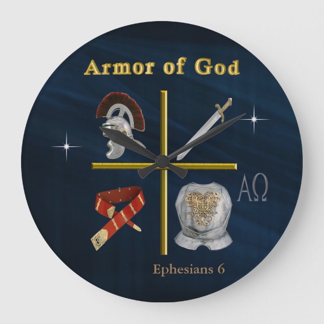 Armor of God Large Clock (Front)