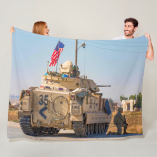 ARMORED PERSONNEL CARRIER - M2 Bradley Fleece Blanket