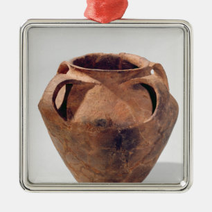 Armorican biconical jar with four handles metal tree decoration