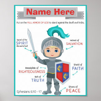 Armour of God Children's Poster – Ephesians 6:10-1