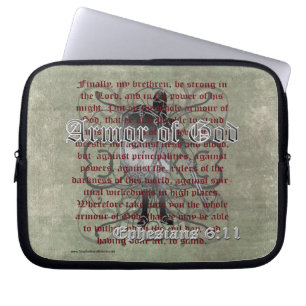 Armour of God, Ephesians 6:10-18, Christian Laptop Sleeve