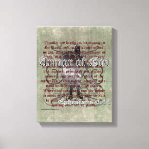 Armour of God, Ephesians 6:10-18, Christian Soldie Canvas Print