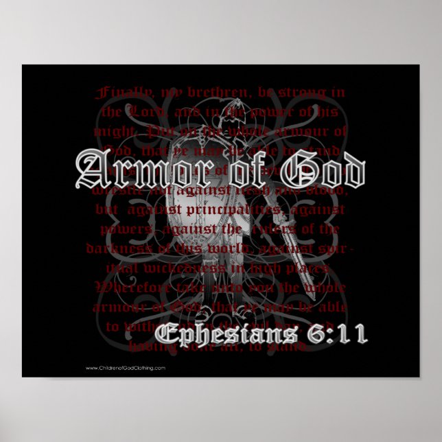 Armour of God Ephesians 6:11 Poster Print (Front)