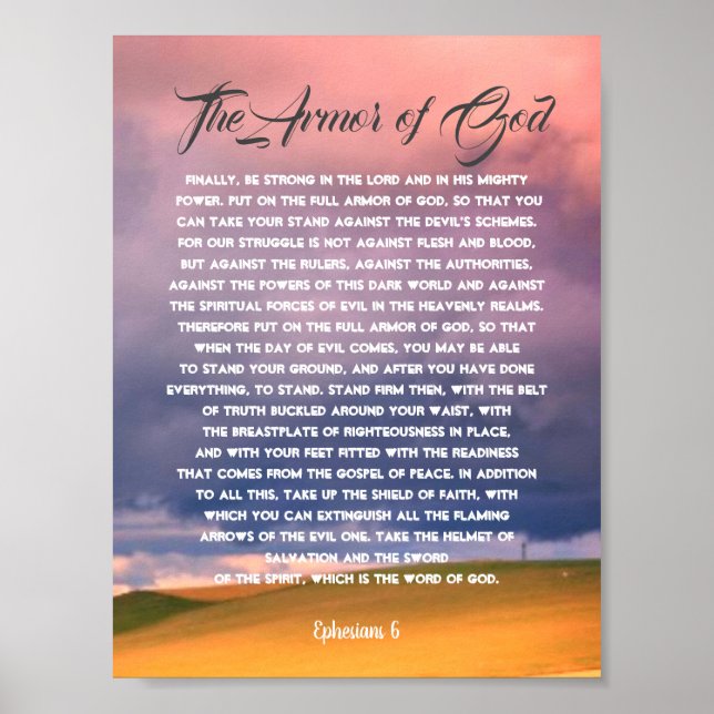 Armour of God, Ephesians 6, Beautiful poster (Front)