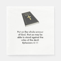 Armour of God Napkins w/Bible