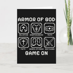 Armour Of God Pixel Faith Christian Video Game Gam Card