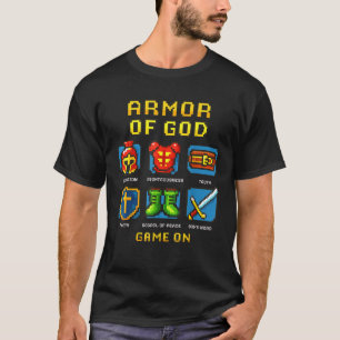 Armour of God Pixel Faith Christian Video Game Gam T-Shirt