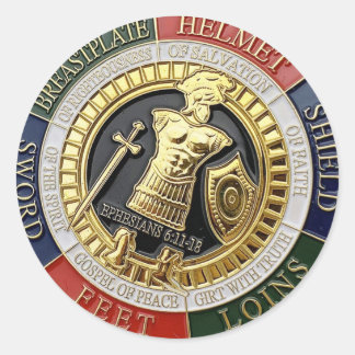 Armour Of God Shield Of Faith Ephesians Classic Round Sticker