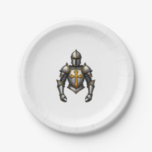 Armour of God Vintage Engraving Christian Shirt (1 Paper Plate