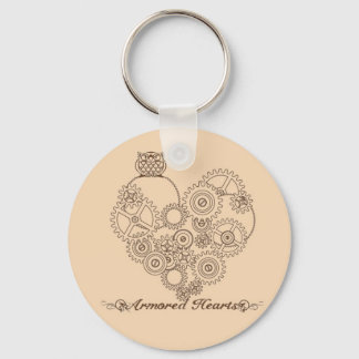 Armoured Hearts Steampunk Keychain