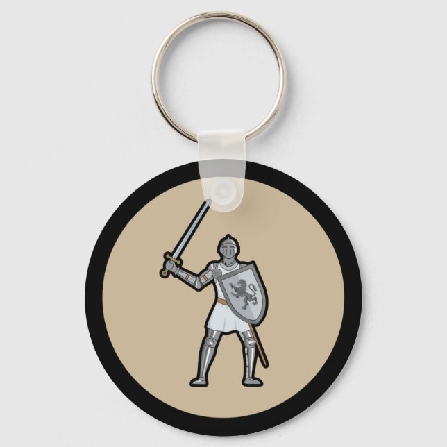 Armoured Mediaeval Knight Keychain (Front)