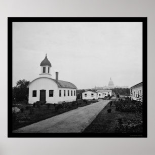 Armoury Square Hospital & US Capitol 1865 Poster