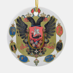 Arms and shield of the state of Imperial Russia, f Ceramic Tree Decoration