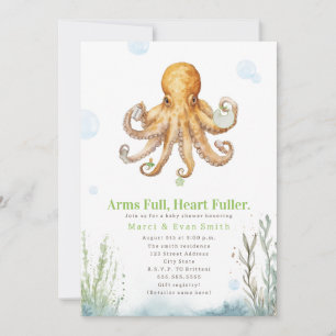 Arms Full Hearts Fuller Nautical Baby Shower Invitation