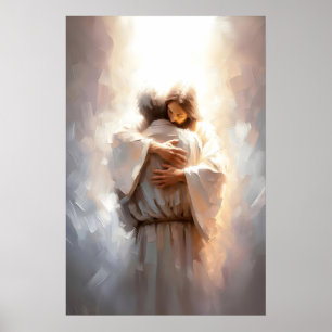 Arms of Mercy Jesus and Man Christian Wall Art