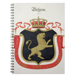 Arms of the Belgian Royal Family, from a collectio Notebook