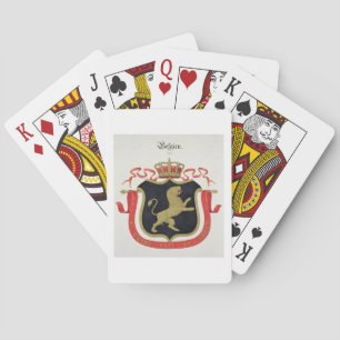Arms of the Belgian Royal Family, from a collectio Playing Cards