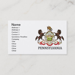 Arms of the state of Pennsylvania Business Card
