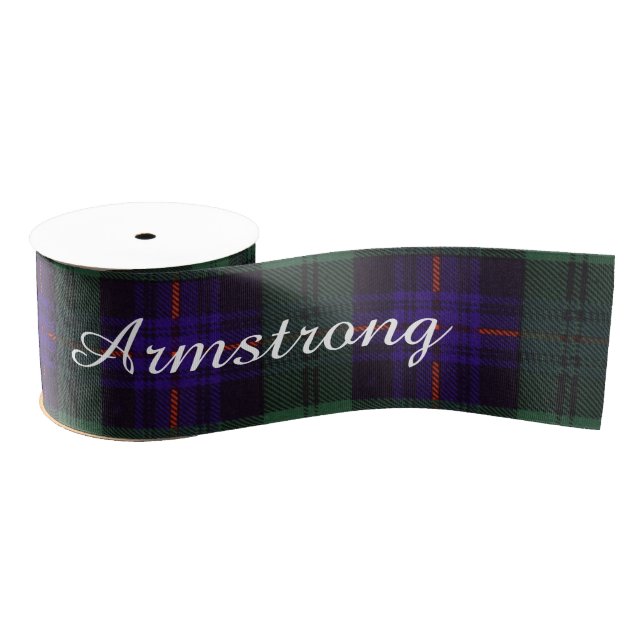 Armstrong clan Plaid Scottish tartan Grosgrain Ribbon (Spool)