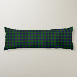 Armstrong clan tartan blue green plaid body cushion