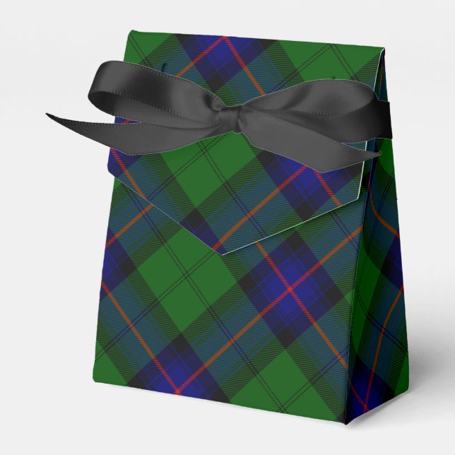 Armstrong clan tartan blue green plaid favour box (Front Side)