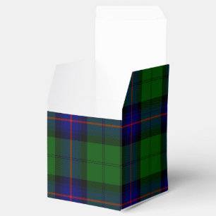 Armstrong clan tartan blue green plaid favour box