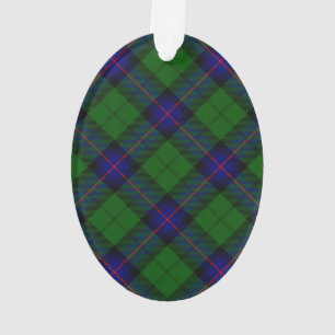 Armstrong clan tartan blue green plaid ornament