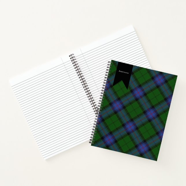 Armstrong Clan Tartan Scottish Plaid Pattern Notebook (Inside)