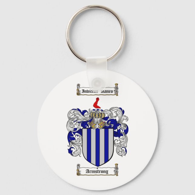 ARMSTRONG FAMILY CREST -  ARMSTRONG COAT OF ARMS KEY RING (Front)