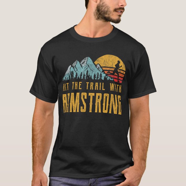 ARMSTRONG Family Running - Hit The Trail with ARMS T-Shirt (Front)