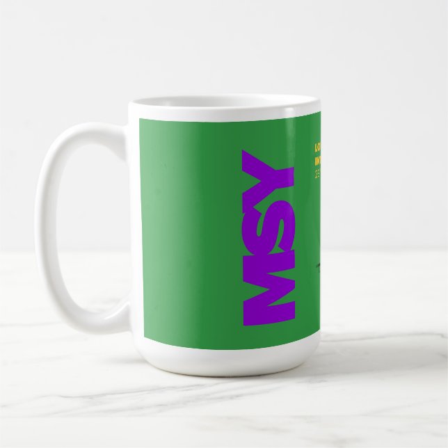 Armstrong New Orleans Airport (MSY) Diagram Mug (Left)