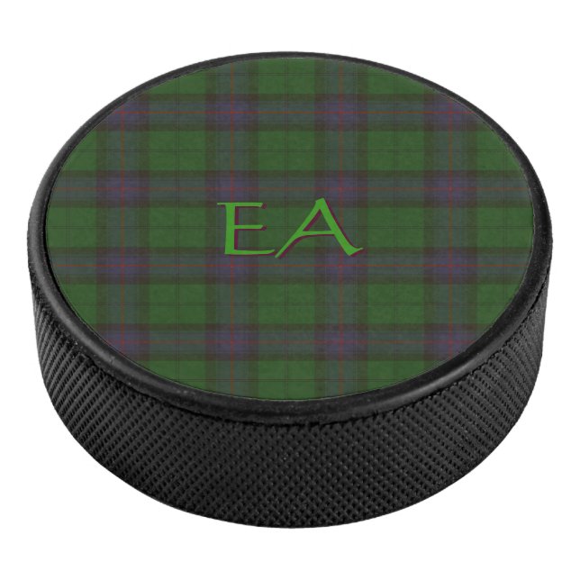 Armstrong Official Clan Tartan with your initials Hockey Puck (3/4)