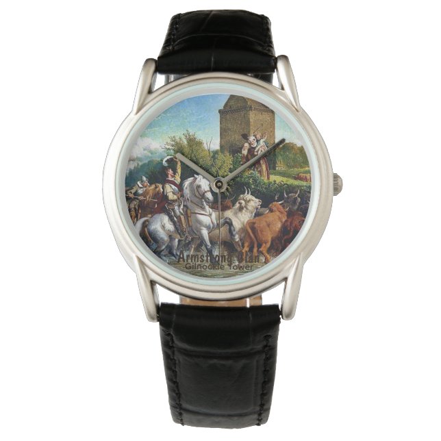 Armstrong Scottish Clan Castle Painting Watch (Front)