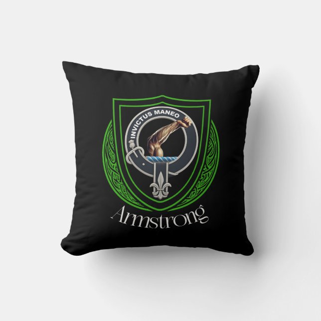 Armstrong Scottish Clan Crest Cushion (Front)