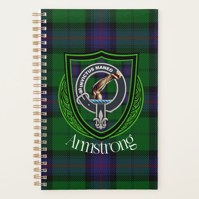 Armstrong Scottish Clan Tartan and Crest Planner (Front)