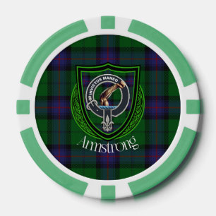 Armstrong Scottish Clan Tartan & Crest Poker Chips