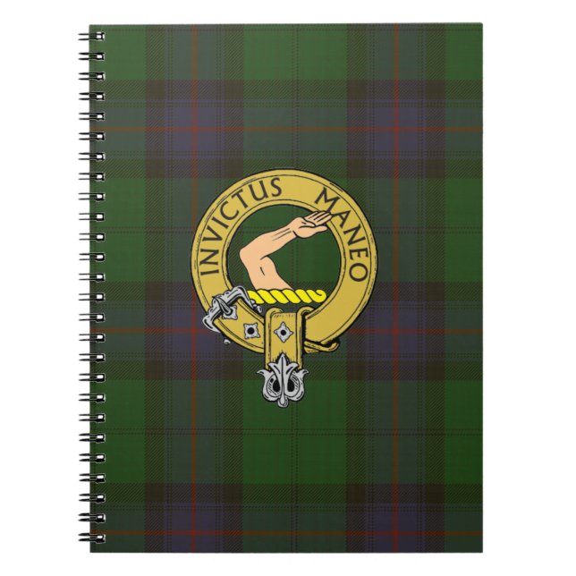 Armstrong Tartan and Clan Badge Notebook (Front)