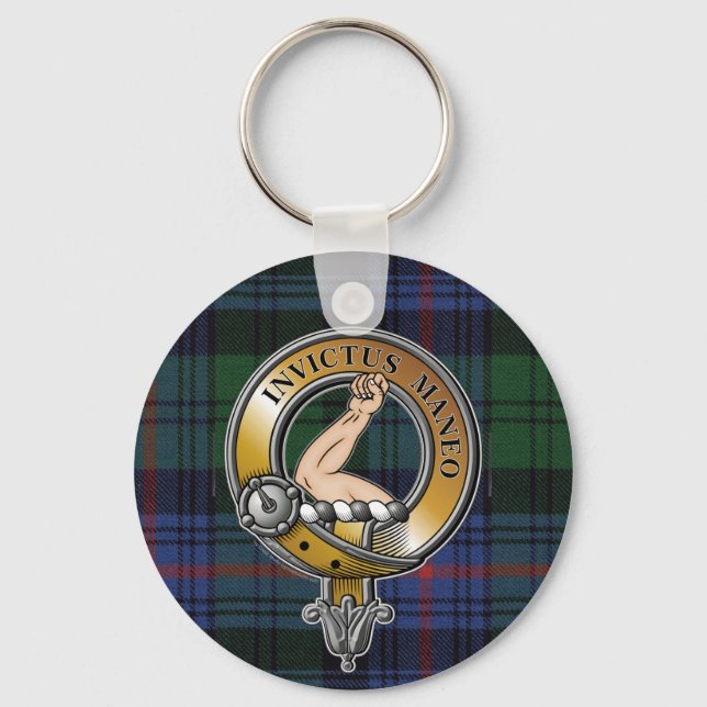 Armstrong Tartan & Badge Key Ring (Front)