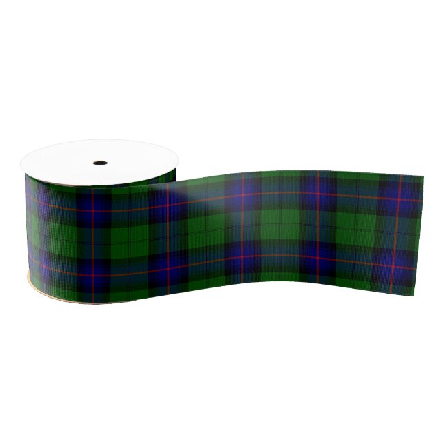 Armstrong tartan blue and green plaid grosgrain ribbon (Spool)
