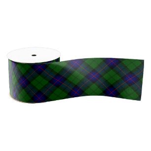 Armstrong tartan blue and green plaid grosgrain ribbon