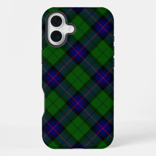 Armstrong tartan blue and green plaid iPhone 16 plus case