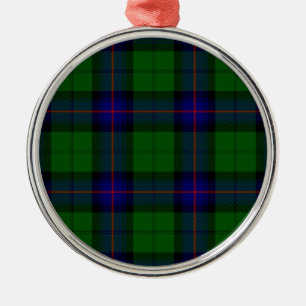 Armstrong tartan blue and green plaid metal tree decoration